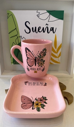 TAZA + TOSTADA MARIPOSA