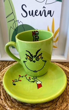 TAZA + PLATO GRINCH DE LA NAVIDAD - LIMA LIMON