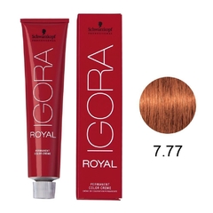 Schwarzkopf Professional Igora Royal 7-77 Louro Médio Cobre Extra - Coloração 60g