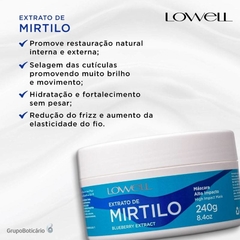 Lowell Extrato de Mirtilo Alto Impacto - Máscara Capilar 240g na internet