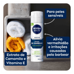 NIVEA MEN Sensitive - Espuma de Barbear 200ml - comprar online