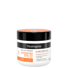 Neutrogena Face Care Intensive Antissinais FPS22 - Creme Anti-Idade 100g