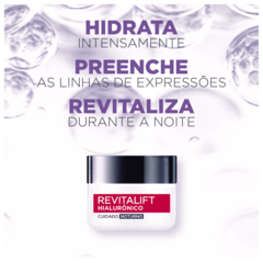 L'Oréal Paris Revitalift Hialurônico Cuidado Noturno - Creme Facial Anti-Idade 49g na internet