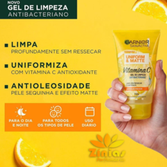 Gel de Limpeza Antibacteriano Garnier Uniform&Matte Vitamina C 150g - comprar online