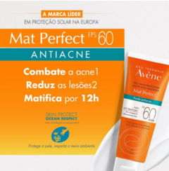 Protetor Solar Facial Fluido Anti-Acne Avene Matte Perfect FPS60 40g - comprar online