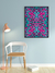 Quadro Abstrato Rosa e Cyan - comprar online