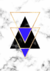 Kit 2 Quadros - Círculos e Triângulos Azuis - Hope Artes em Quadros