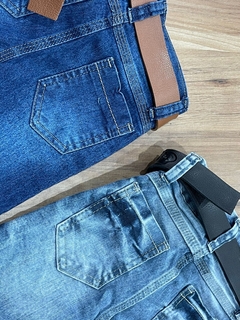 Calça Jeans Tradicional Infantil com Cinto Courinho - loja online