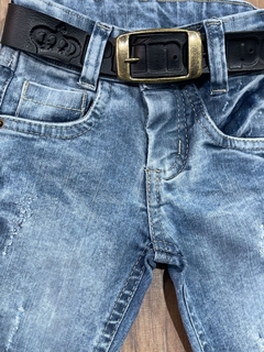 Calça Jeans Tradicional Infantil com Cinto Courinho - comprar online