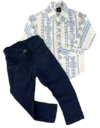 Conjunto Casual Apolo - (2 peças) - Camisa Algodão, Calça Jeans