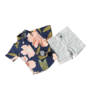 Conjunto Coleção Verão - (2 peças) - Camisa Floral, Bermuda Bege