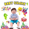 Conjunto Temático Baby Shark - (4 peças) Camisa, Bermuda, Suspensório e Gravata