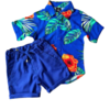 Conjunto Verão Bruno - (2 peças) Camisa Viscose, Bermuda Linho