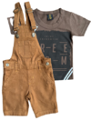 Conjunto de Jardineira Jeans Caramelo e Camiseta Brown (2 peças) - (cópia)