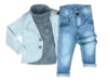 Conjunto Social Ryan - (3 peças) Blazer Cinza, Calça Jeans, Cacharrel Cinza