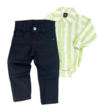 Conjunto Social Alexandre - (2 peças) Camisa Baby-Body, Calça Jeans