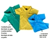 Camiseta Polo - Amarela/Verde/Azul