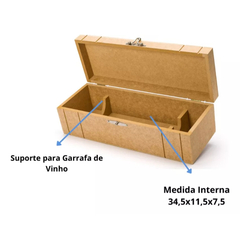 Caixa Decorativa Presente para 1 garrafa em Mdf - comprar online