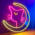 Letreiro Neon Led Gato Sailor Moon 50x50cm