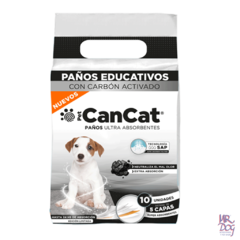 Cancat Paños Educativos con Carbón Activado - 60 x 60 cm x 10 Un