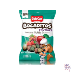 Golocan Bocaditos Manzana, Frutilla y Durazno x 100 Gr