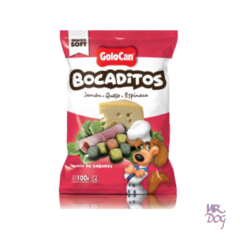 Golocan Bocaditos Jamón, Queso y Espinaca x 100 Gr