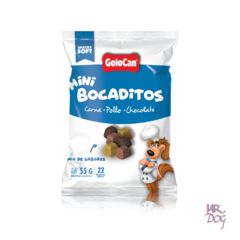 Golocan Mini Bocaditos Carne, Pollo y Chocolate x 55 Gr