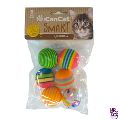 Cancat Juguetes para Gatos - Pack 6 Pelotas