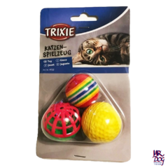 Trixie Juguete para Gato Serie de 3 Pelotas con Cascabel - Ø 4 Cm