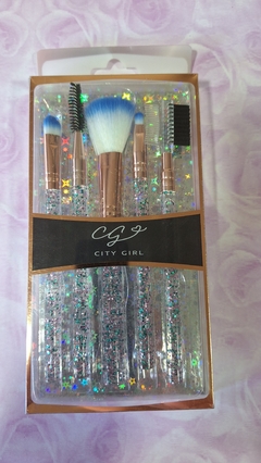 Set x5 Brochas. CITY GIRL. glitter