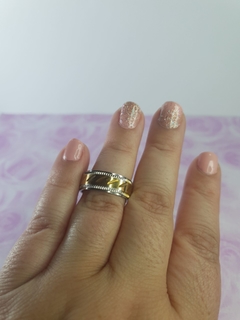 Anillo de ACERO combinado y labrado - comprar online