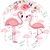 Painel redondo tema: TROPICAL E FLAMINGO - comprar online