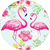 Painel redondo tema: TROPICAL E FLAMINGO - comprar online