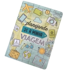 Planner planejando minha viagem cartões gigantes