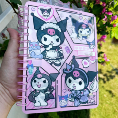 Caderno Kuromi capa holográfica - Falabellas