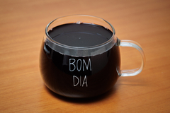 Xícara Vidro Bom Dia - comprar online