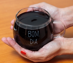 Xícara Vidro Bom Dia