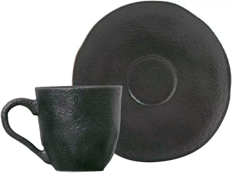 Xícara de Café Orgânico Preto Matte