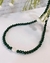 Choker Verde Esmeralda Com Perola