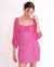 Vestido Decote Coração Rosa Curto - comprar online