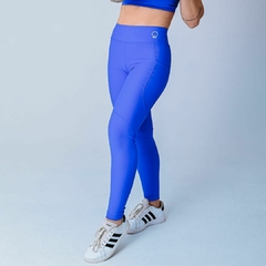 Legging Recortes e Bolsos Azul Oceano