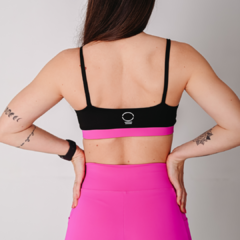 Top de Alça Duo Preto e Pink - comprar online