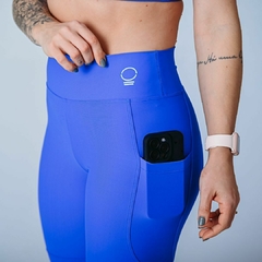 Legging Recortes e Bolsos Azul Oceano - comprar online