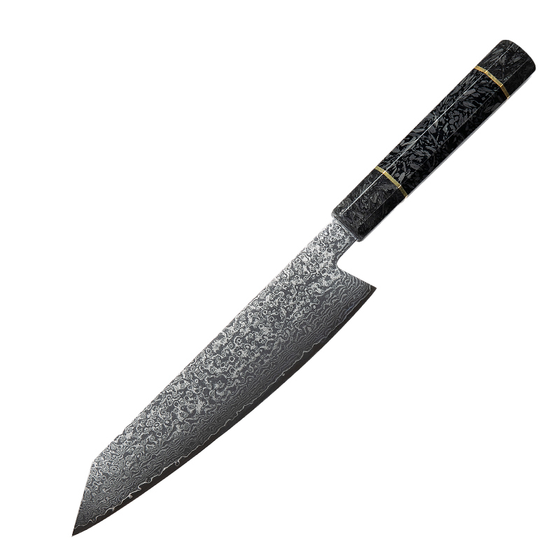 El cuchillo japonés Nakiri está hecho de acero wootz. -  México