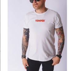 Camisa Temper básica - Branca com estampa em vermelho na internet