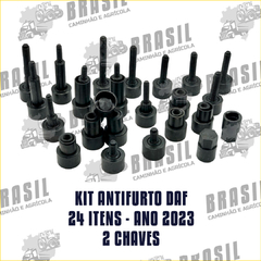 KIT ANTIFURTO MODULOS - 3D - DAF - ANO 2023/24- KIT COM 24 PEÇAS - COM 2 CHAVES SEGREDO