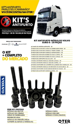 KIT ANTIFURTO MODULOS VOLVO EURO 6 2022 - 20 PEÇAS - 3D