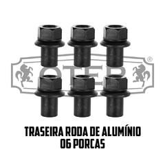 PORCA CENTRALIZADORA - MERCEDES BENZ - ACELLO - TRASEIRA - 2 RODAS DE ALUMINIO - CHAVE 27 - 6 UNIDADES