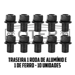 PORCA CENTRALIZADORA - CARRETAS - LIBRELATO - RODAS: 1 DE ALUMINIO E 1 DE FERRO - CHAVE 32 - 10 - UNIDADES