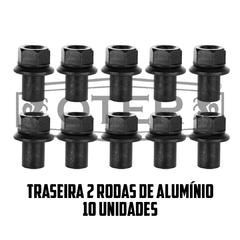 PORCA CENTRALIZADORA - CARRETAS - RECRUSUL - TRASEIRA - 2 RODAS DE ALUMINIO - CHAVE 33 - 10 UNIDADES